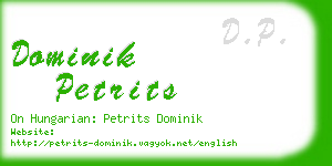 dominik petrits business card